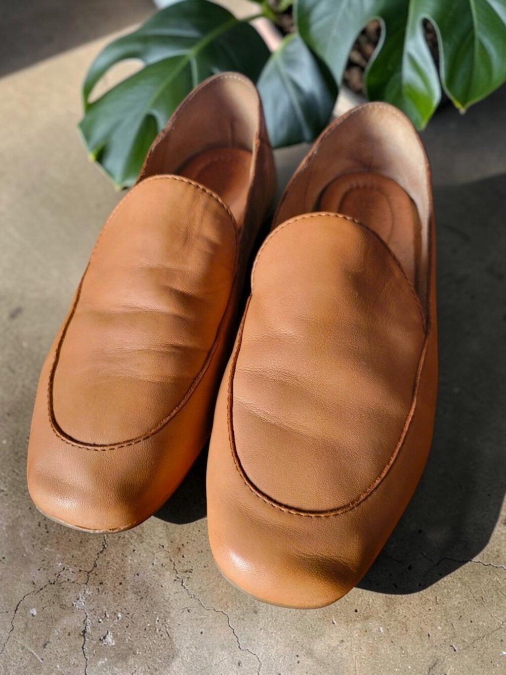 Born Leather Slip-On Loafer Tan Caramel